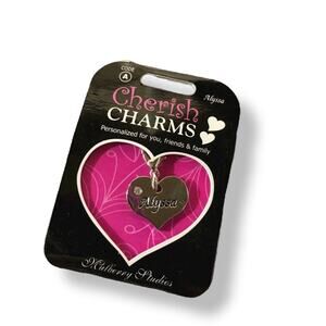 Cherish Charms ALYSSA Name Bracelet‎ Charm Silvertone Silver Tone NEW